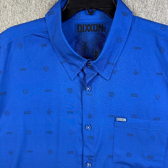 Dixxon Flannel Co. The Executive Blue Short Sleeve Collared Shirt Mens Size 2XL - Picture 3 of 7